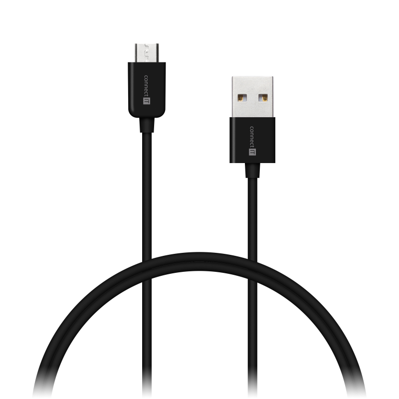 Wirez USB-A -> Micro USB FEKETE