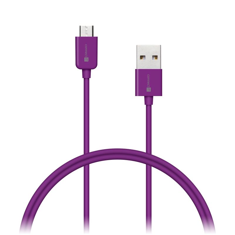 Wirez Colorz USB-A -&gt; Micro-USB PURPLE