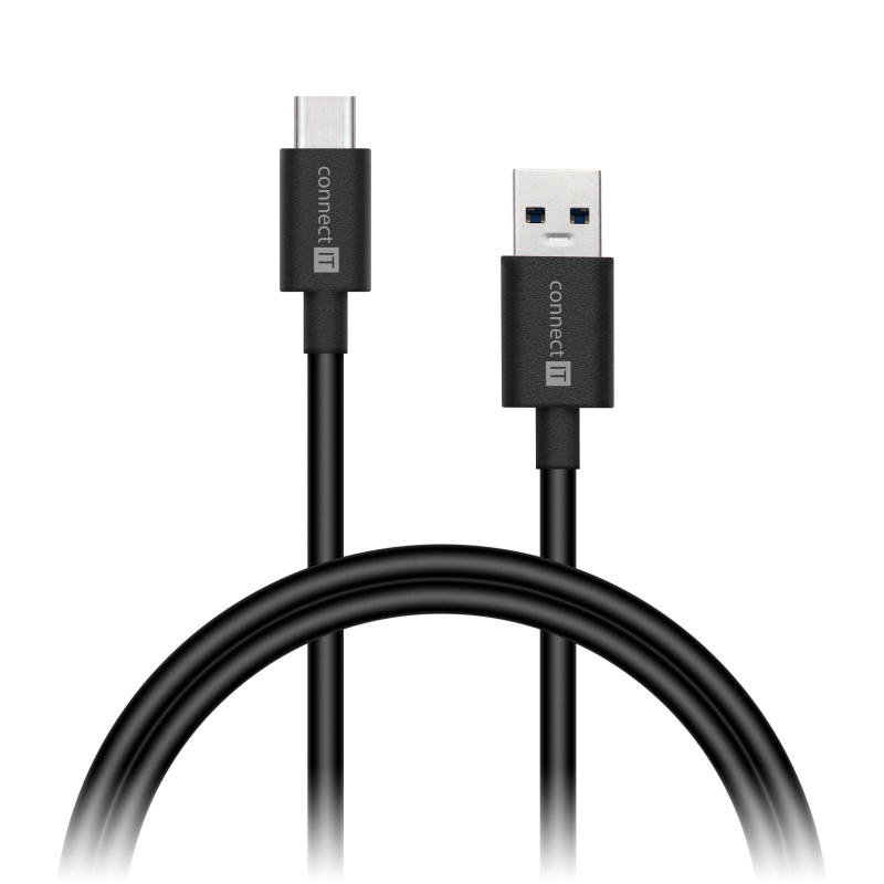 Wirez USB-A -> USB-C FEKETE