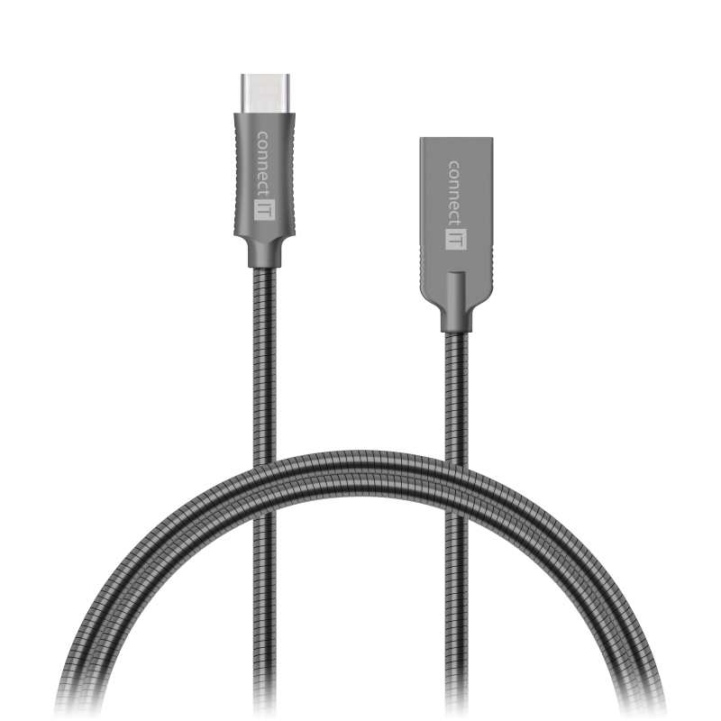 Steel Knight USB-A -&gt; USB-C GRAY