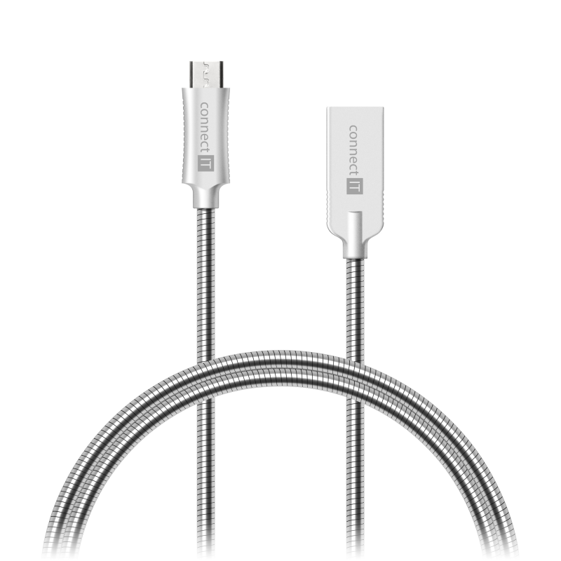 Steel Knight USB-A -&gt; Micro USB SILVER