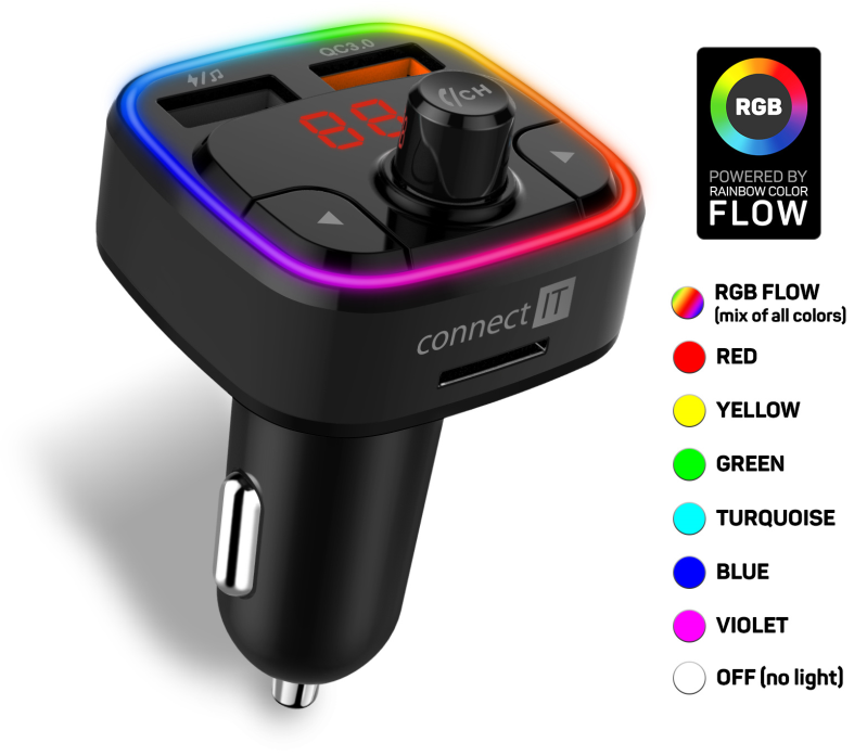 InCarz Transmitter RGB FEKETE