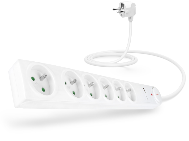6 PowerRex SurgeProtection 1,5m WHITE

